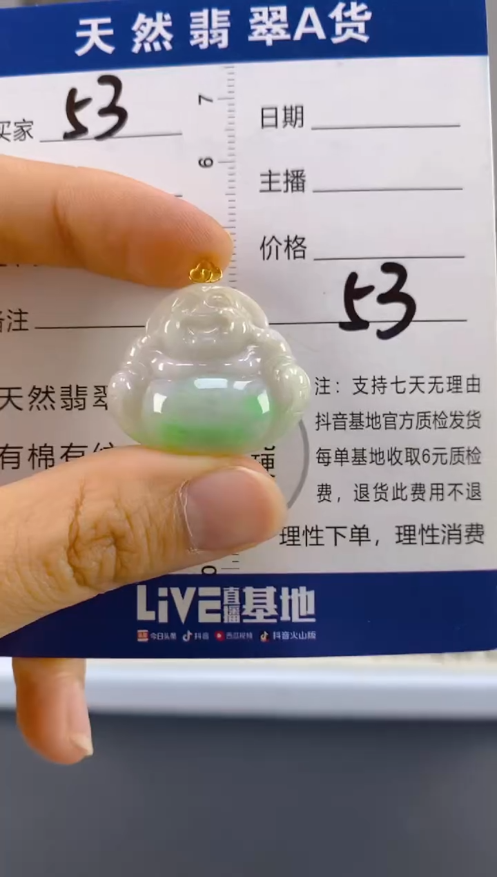 【闪购商品】翡翠颈饰18K金镶嵌天然A货翡翠