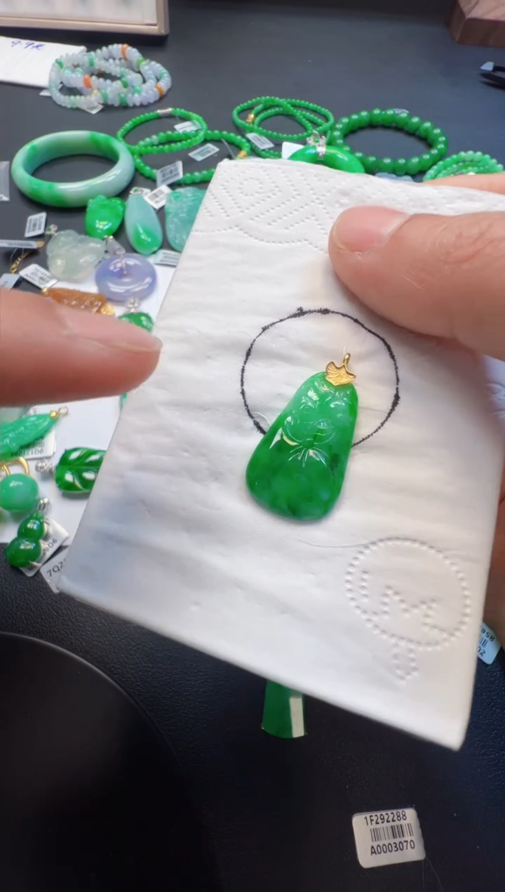 【闪购商品】定制翡翠18K金镶嵌1200元