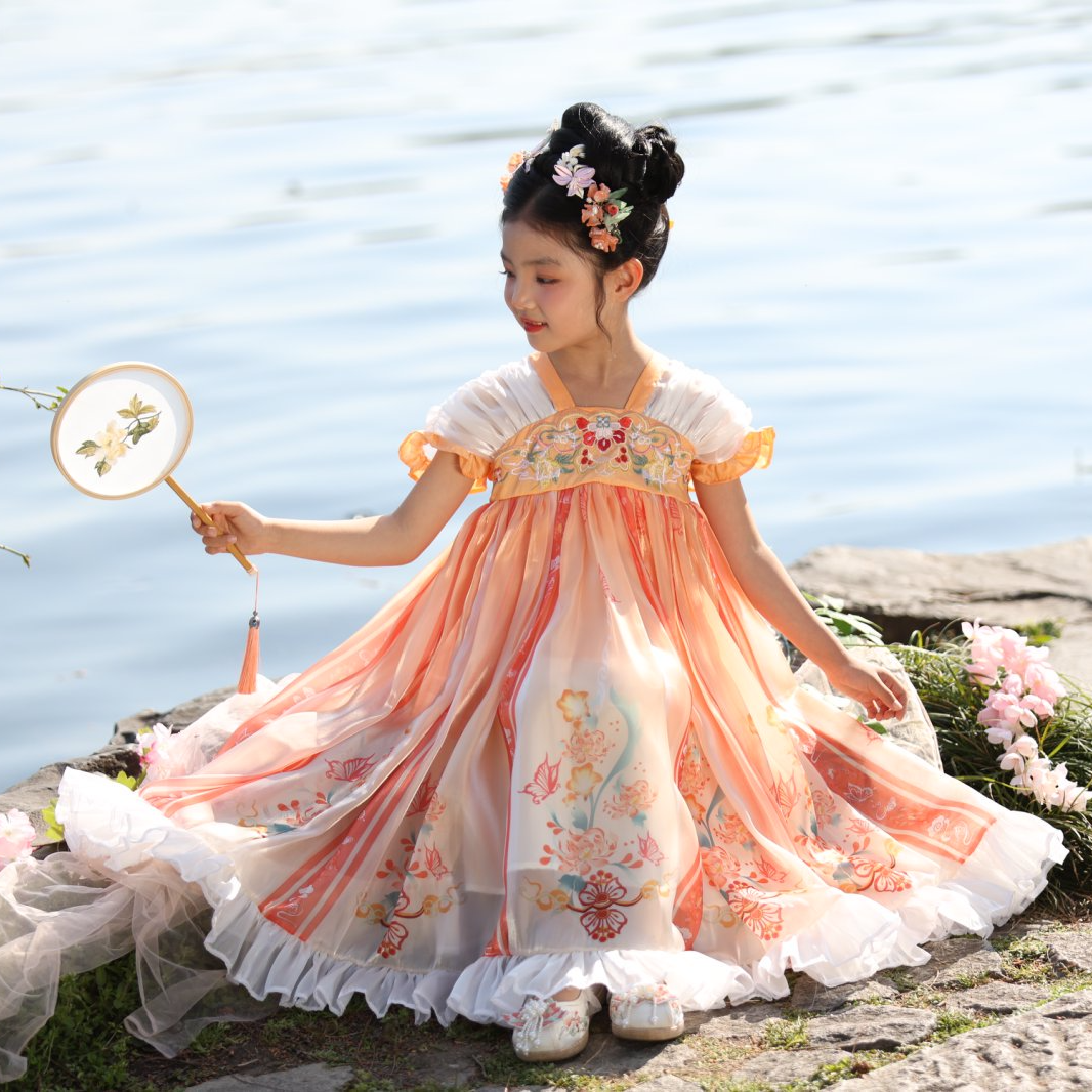 【工厂高货清仓】中秋汉服女童春秋2025新款超仙襦裙儿童宝宝公主裙