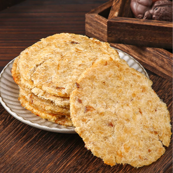 北洋海鲜食品圆切鳕鱼片青岛特产开袋即食海味小零食休闲食品
