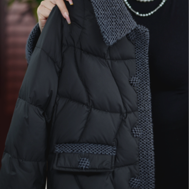 【进口品质】秋鸿2025新款保暖气质鸭绒羽绒服外套d505薇薇