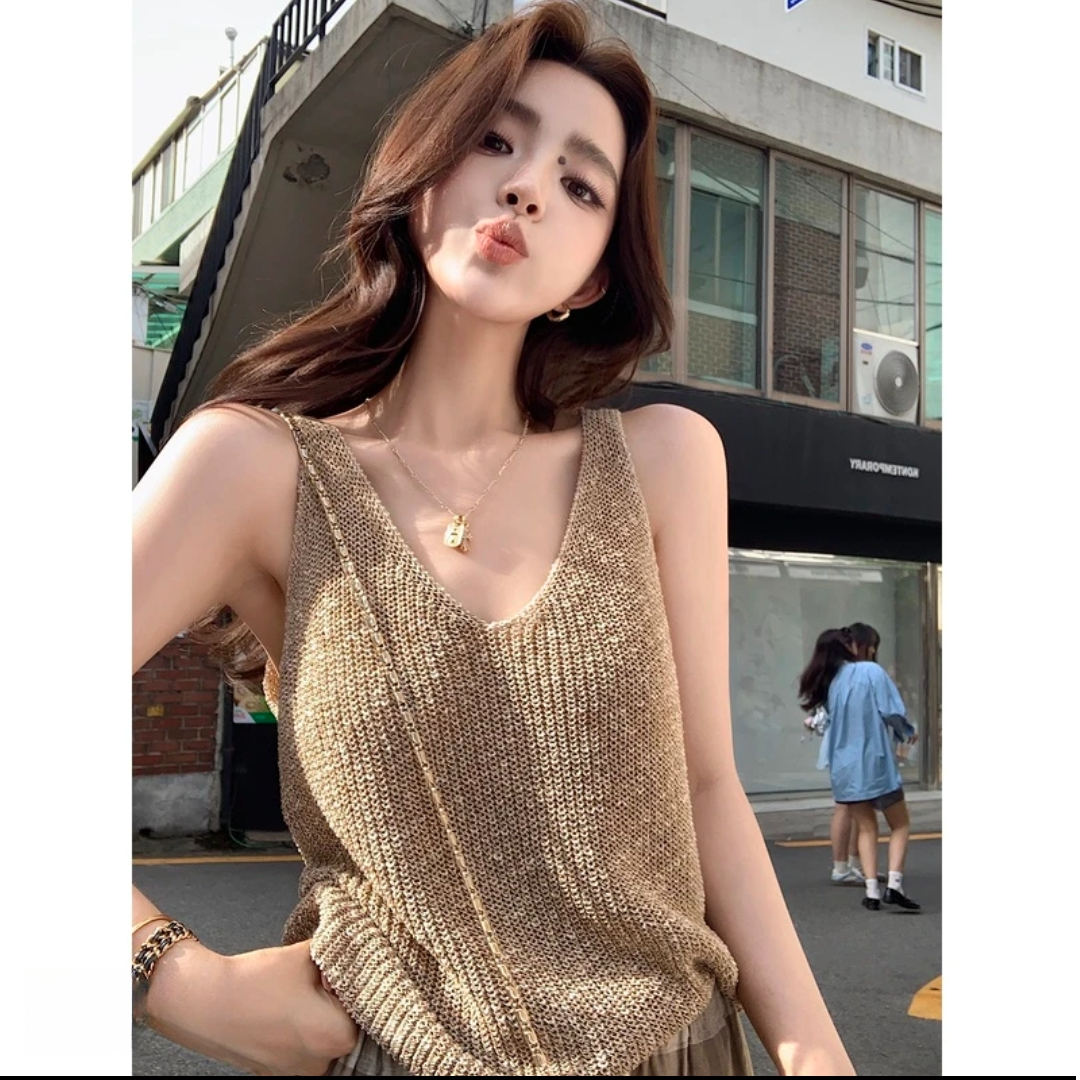 福利---选择对应编码--叠穿内搭V领背心女显瘦柔软亲肤遮副乳吊带