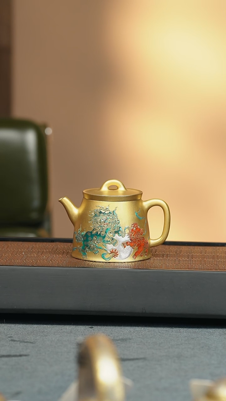 【闪购商品】紫砂茶壶五堂 太师少保-金