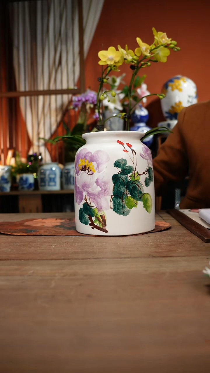 当代高温釉下彩手绘陶瓷餐具