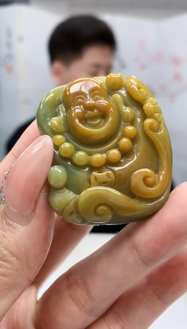 【闪购商品】定制翡翠未镶嵌4917MM-毛货挂件99