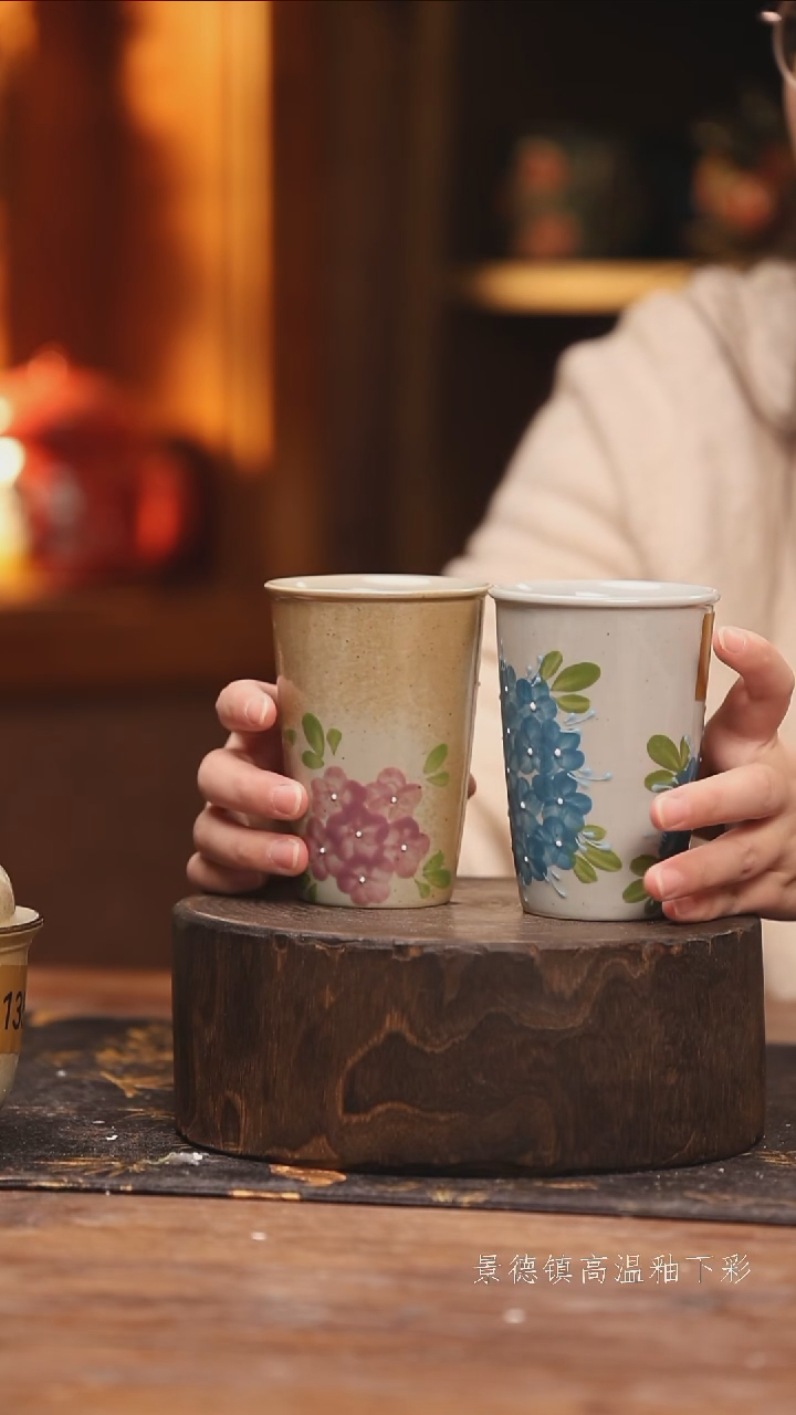 陶瓷景德镇高温釉下手绘陶瓷