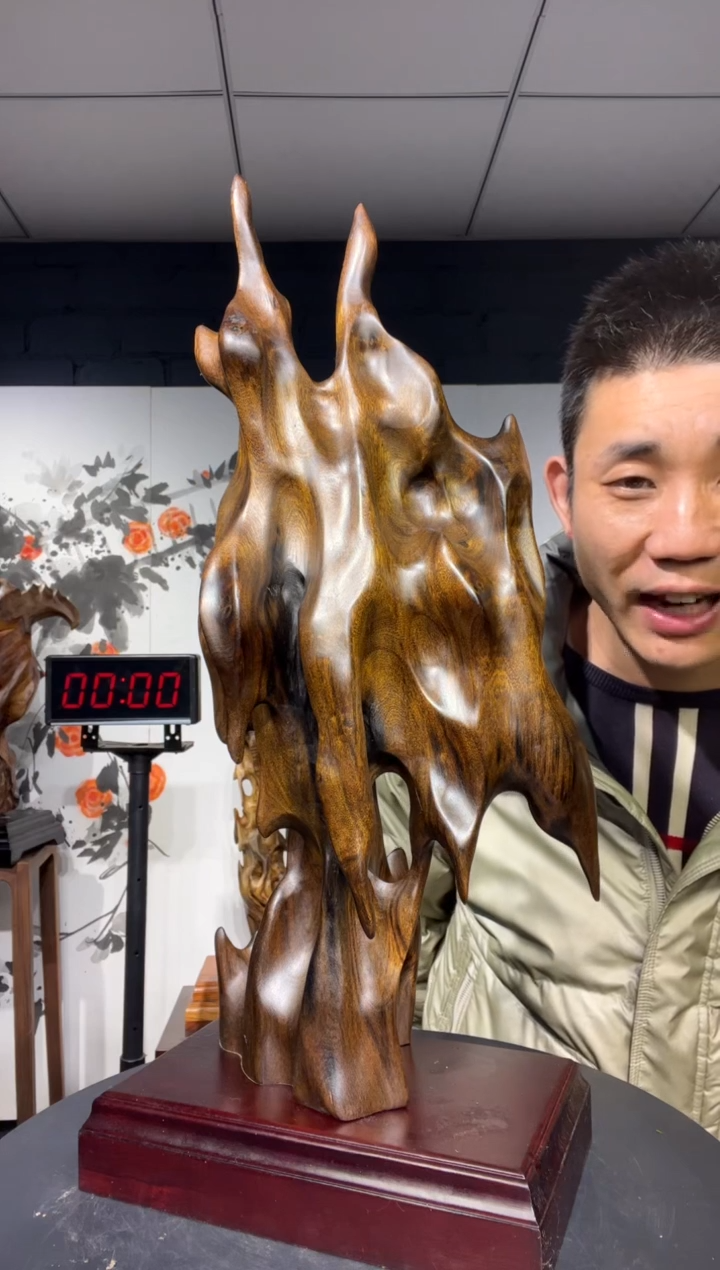 【闪购商品】金丝楠木雕金丝楠木工艺品摆件