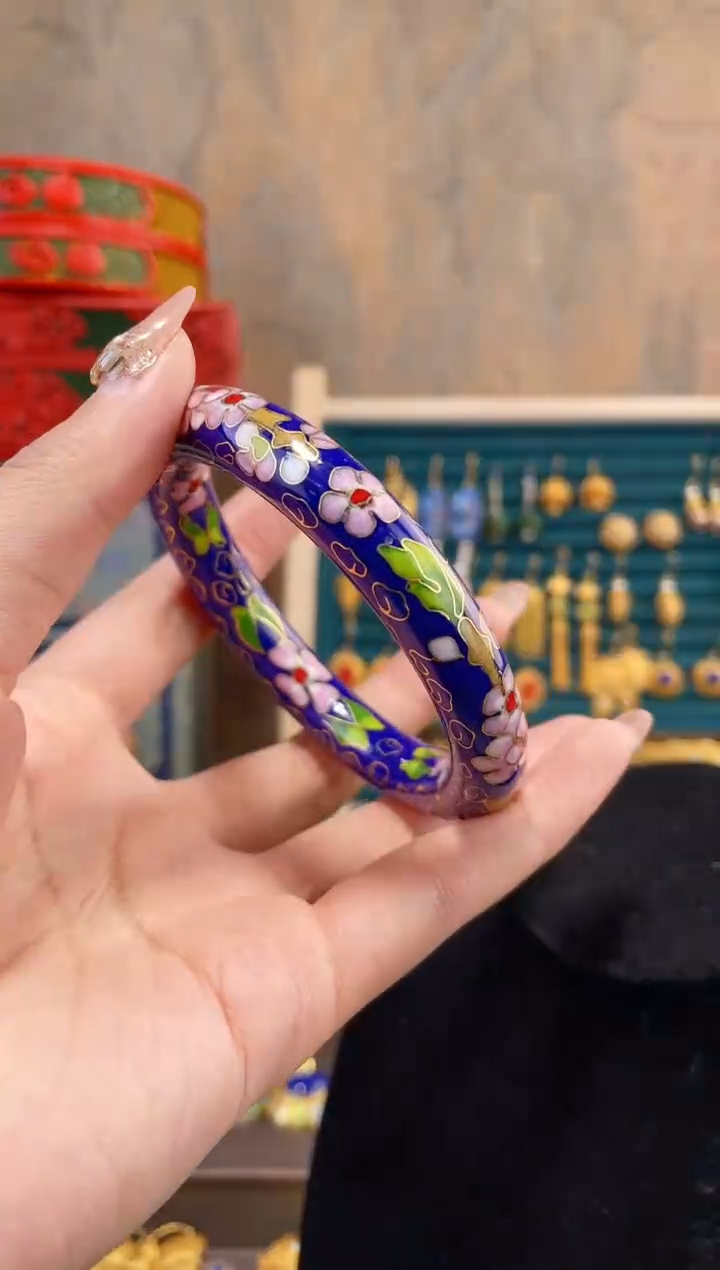 【闪购商品】非遗景泰蓝镯子宝蓝