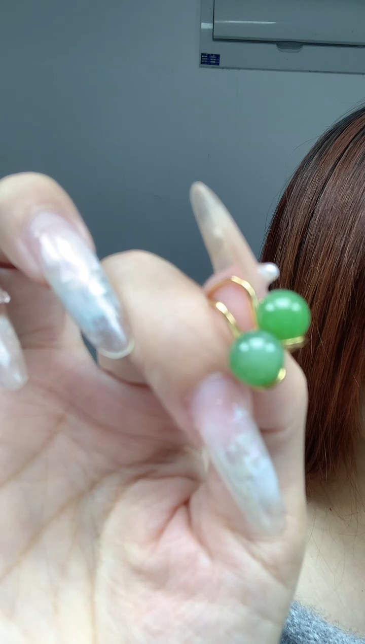 银S925镶嵌和田玉耳饰和田玉