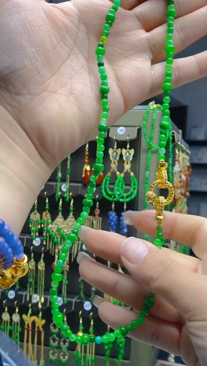 【闪购商品】翡翠耳饰合金389翡翠锁骨链