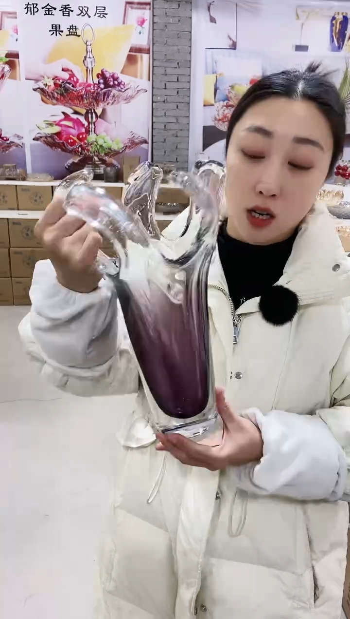 【闪购商品】玻璃五爪花瓶