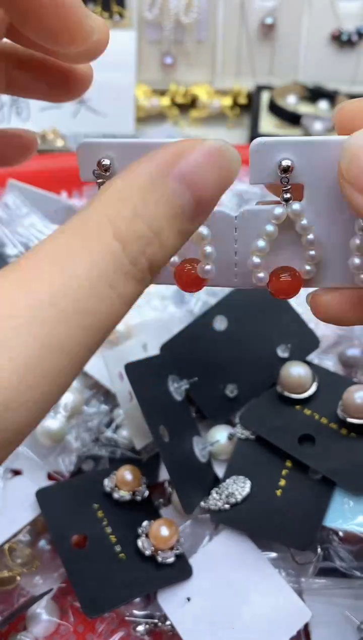 未镶嵌耳饰淡水珍珠耳环多样性发其一