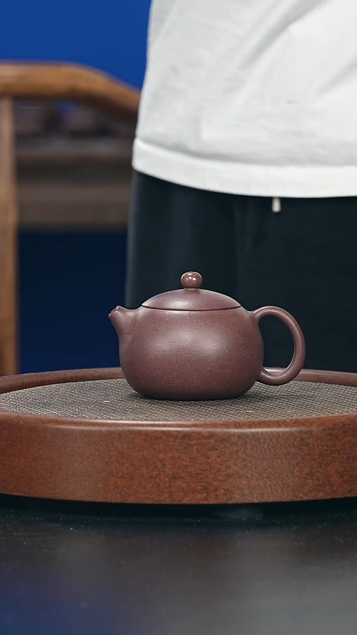 茶壶紫砂大西施-千禧紫泥-全手工无添加-容量200cc