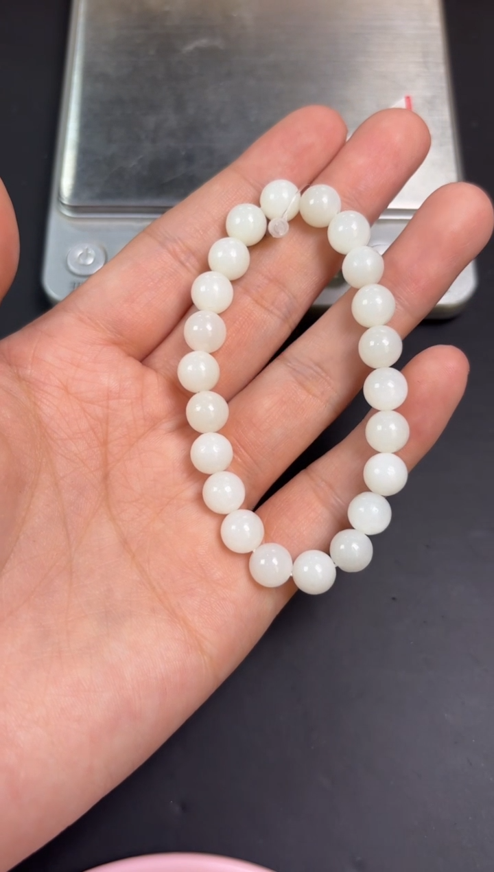 【闪购商品】和田玉手串未镶嵌于田微色差卡8