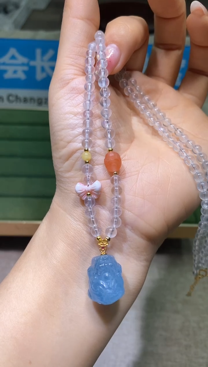 【闪购商品】海蓝宝石颈饰未镶嵌多样性发一件242