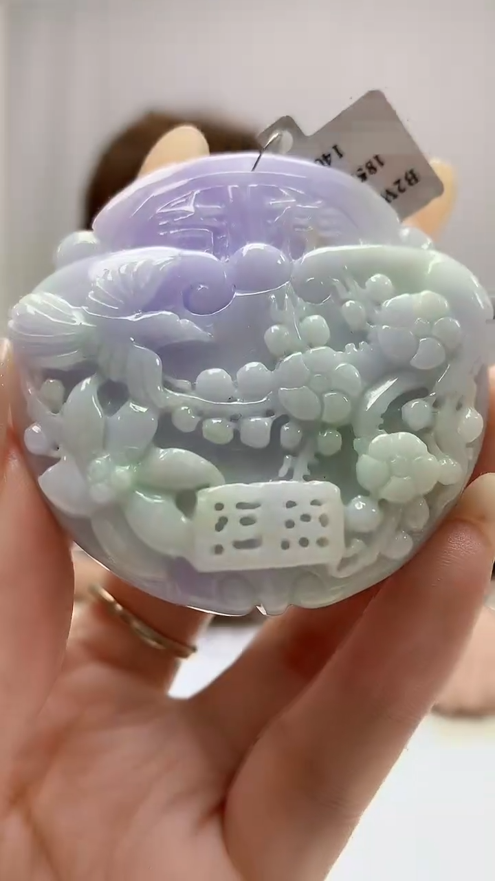 定制翡翠未镶嵌4868DD-毛货挂件50