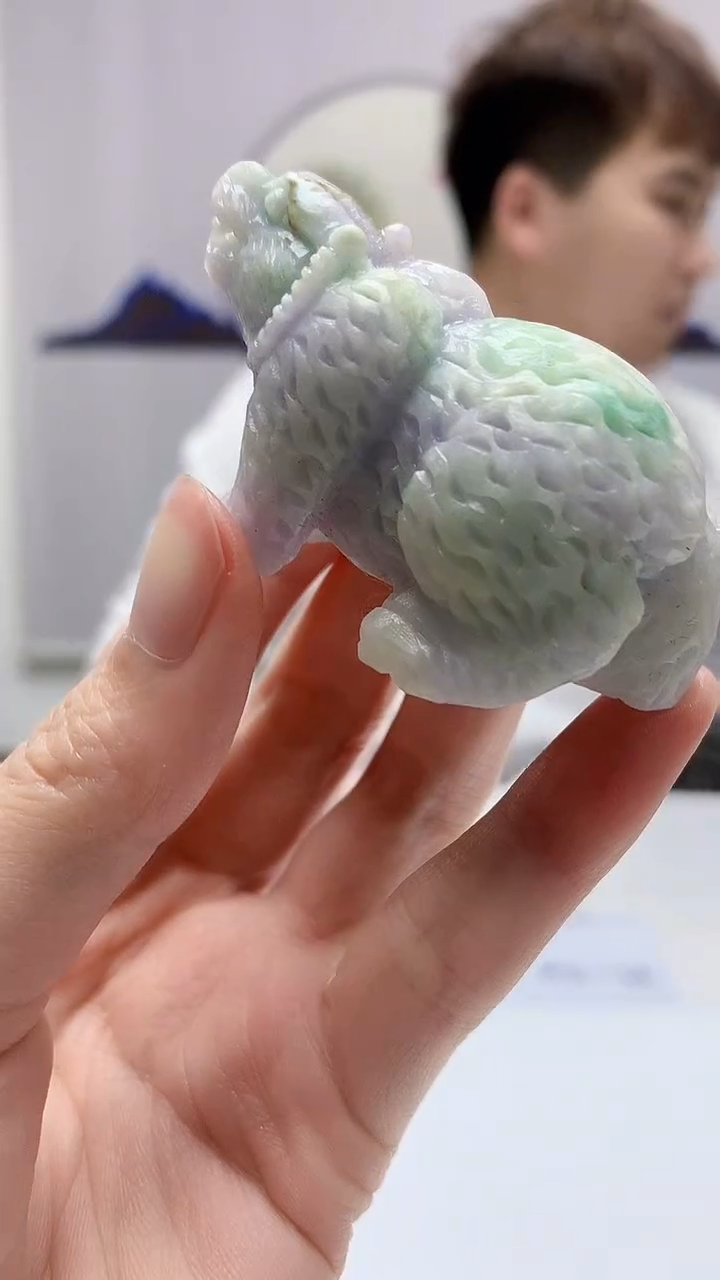 【闪购商品】定制翡翠未镶嵌4868zm-毛货挂件熊134