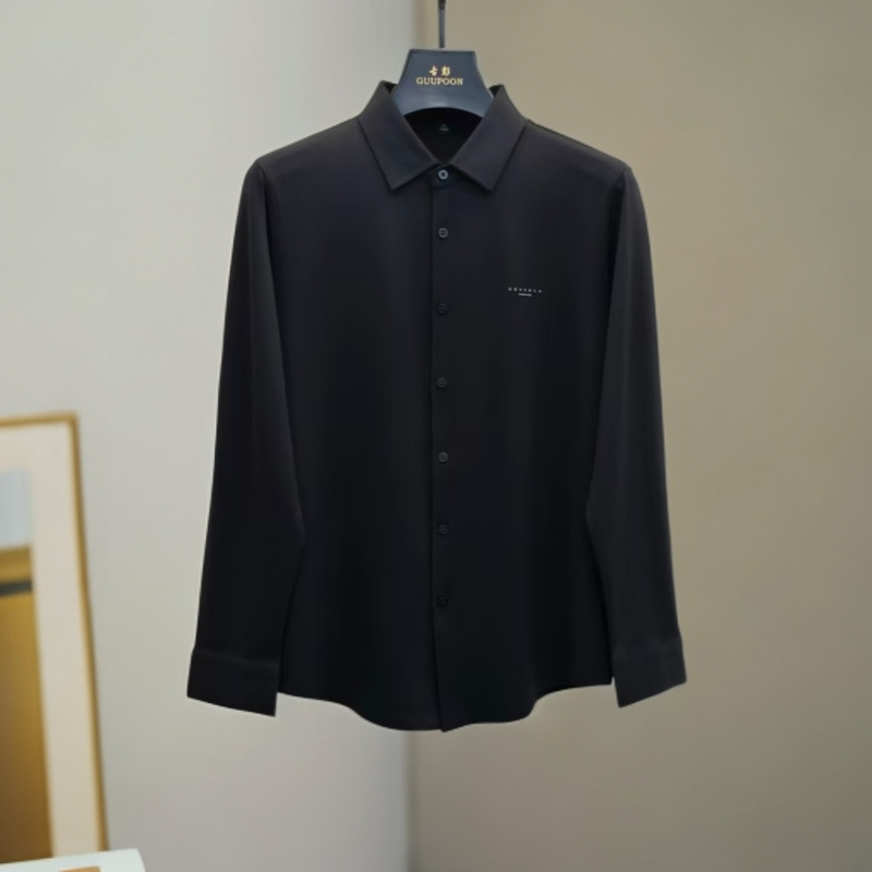 【长袖衬衫1336】男士秋季轻奢品牌原单商务绅士薄款无痕长袖衬衫