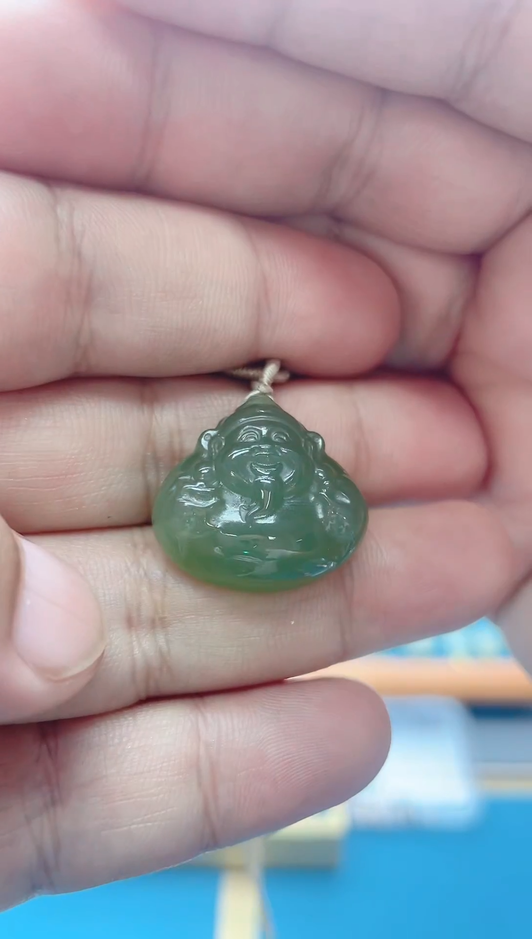 和田玉未镶嵌吊坠(不含链)约卡21mm财神