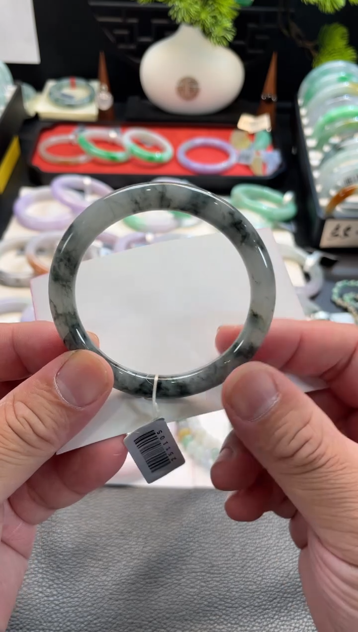 未镶嵌手镯翡翠86号链接 54圆条