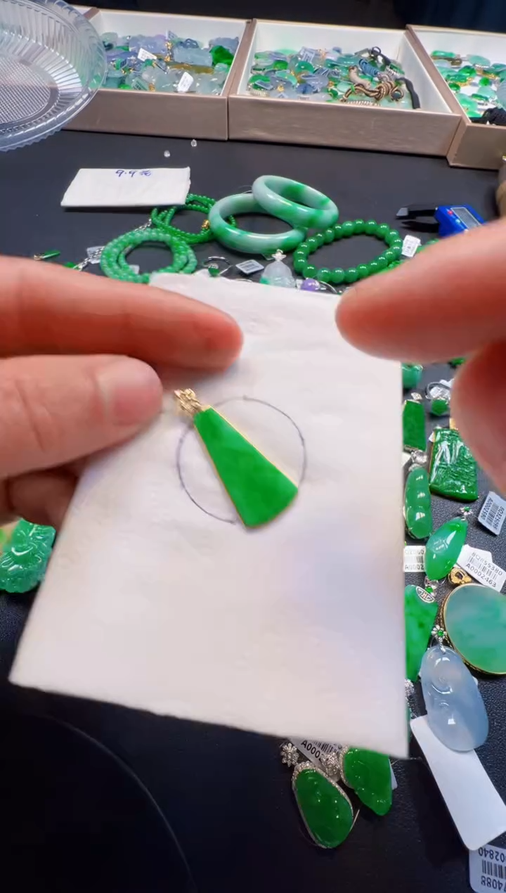 【闪购商品】定制翡翠18K金镶嵌1200元