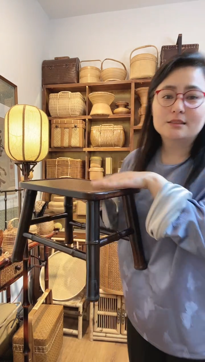 【闪购商品】手工竹编紫竹凳子