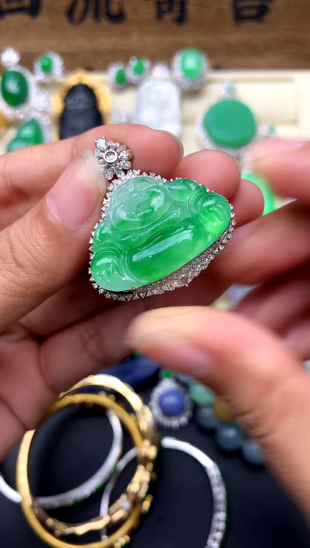 【闪购商品】翡翠颈饰18K金镶嵌382-中国好珍宝