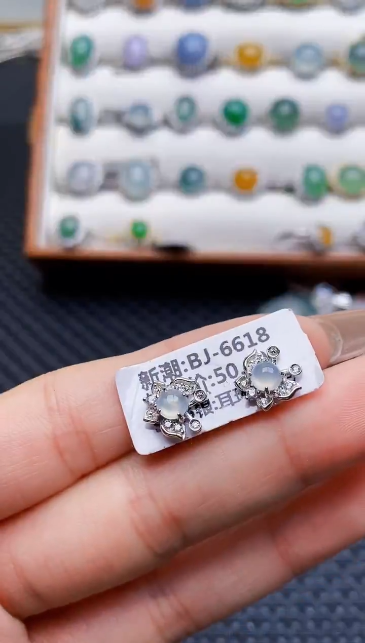 银S925镶嵌戒指翡翠2162