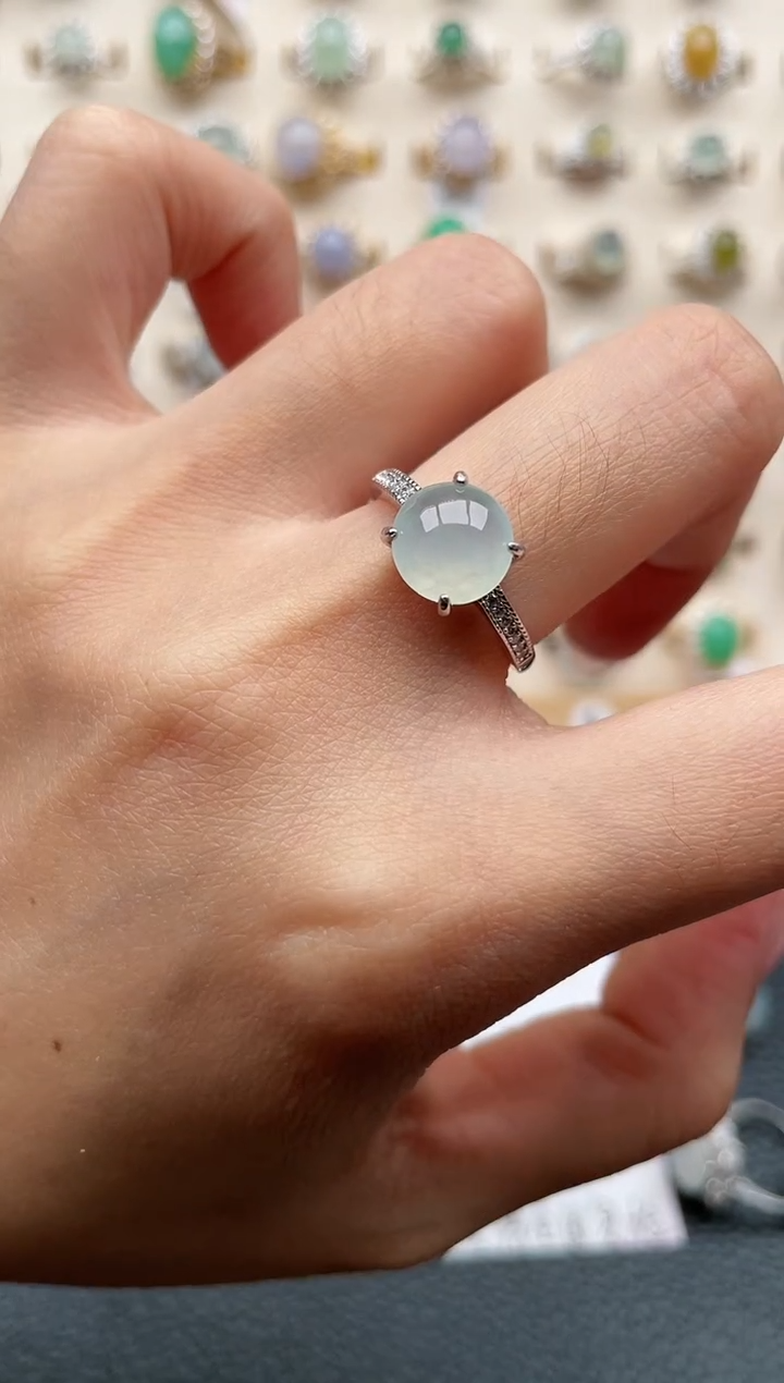 【闪购商品】翡翠戒指银S925镶嵌1111