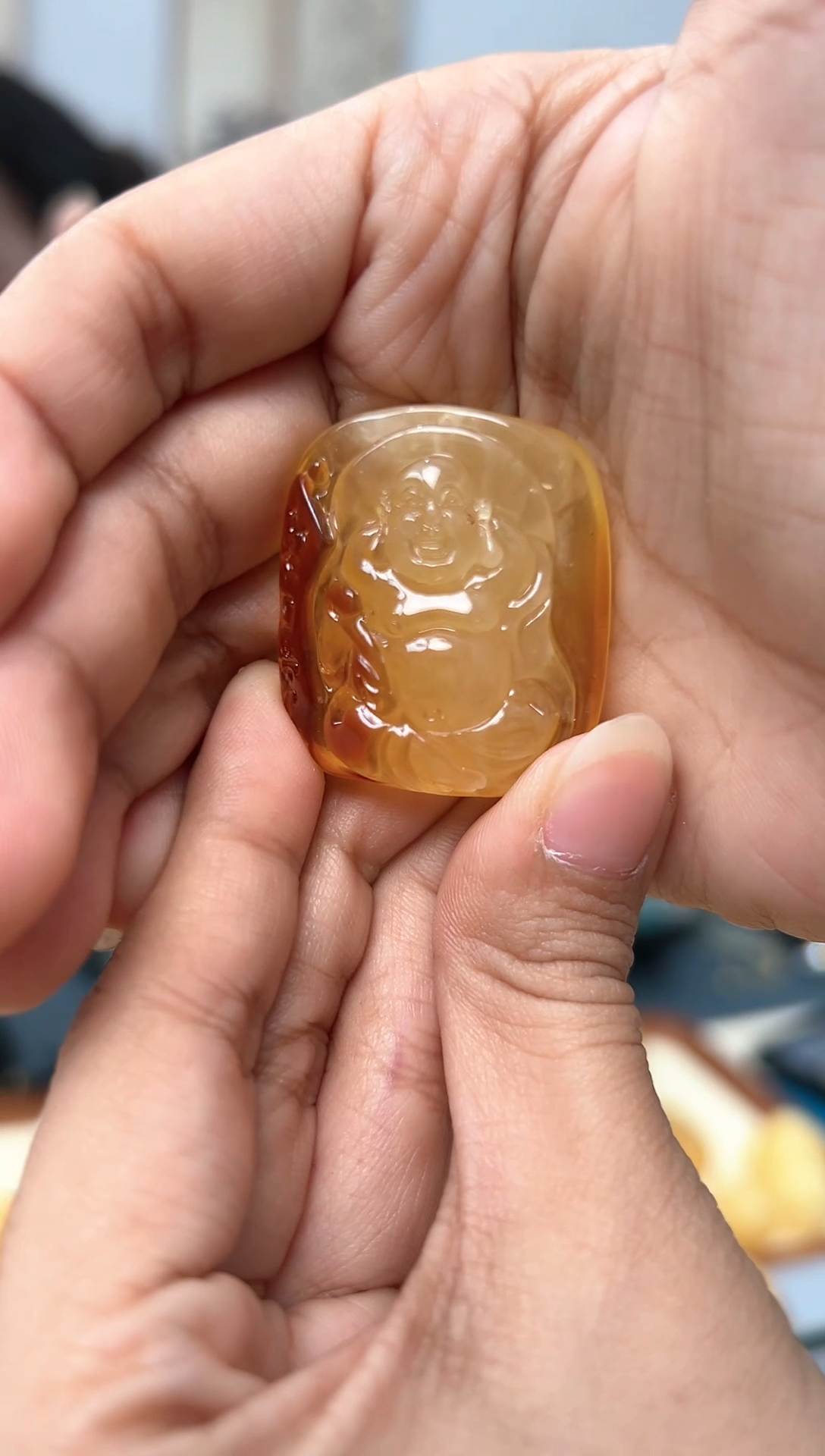 【闪购商品】琥珀裸石未镶嵌天然琥珀蜜蜡弥勒佛