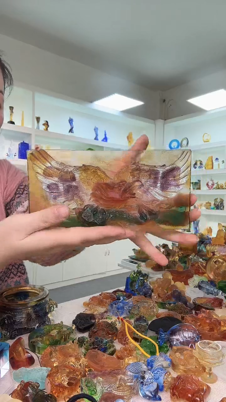 手工艺品琉璃大鹏展翅