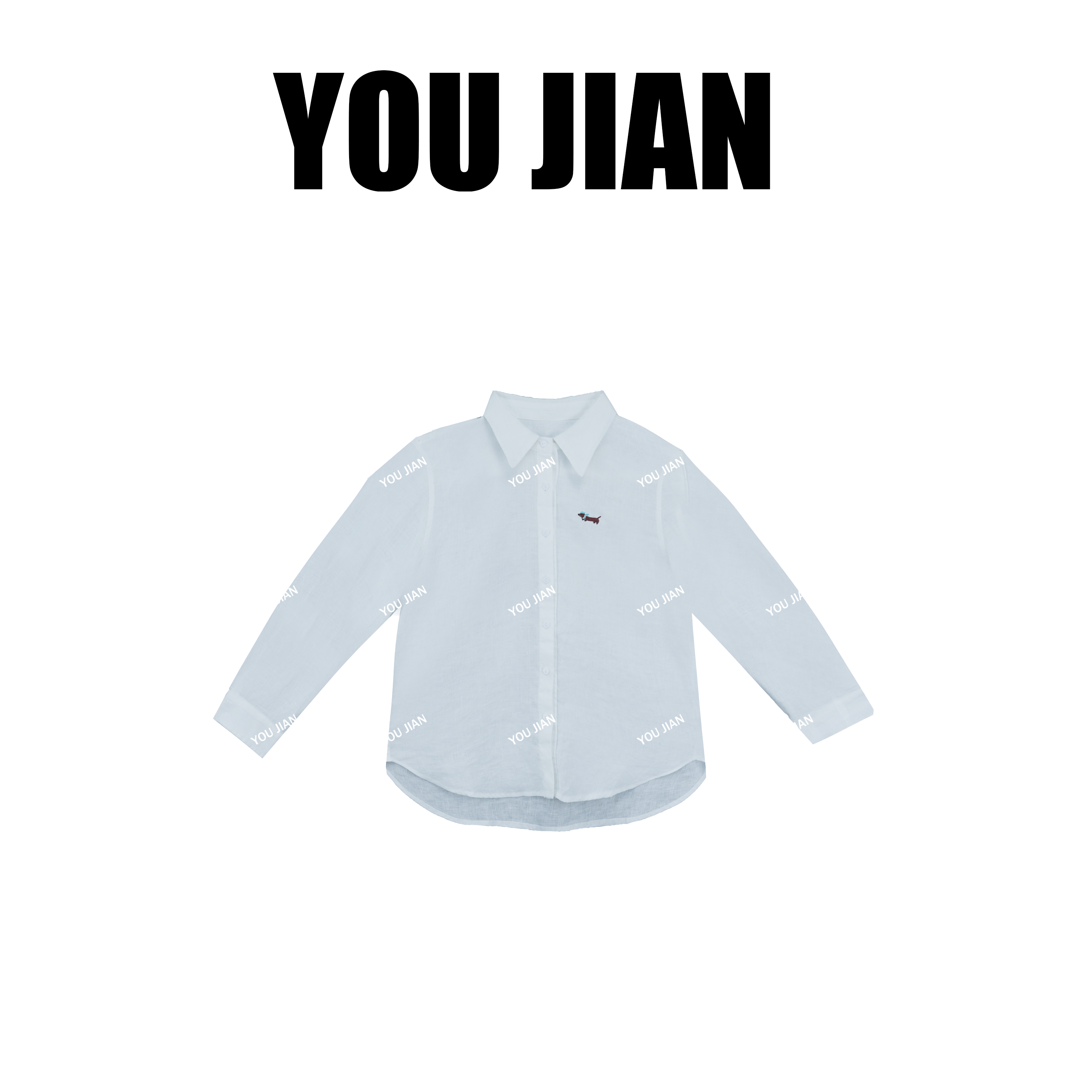 “泛着光的日子”高级感刺绣百分麻料衬衫别致随性