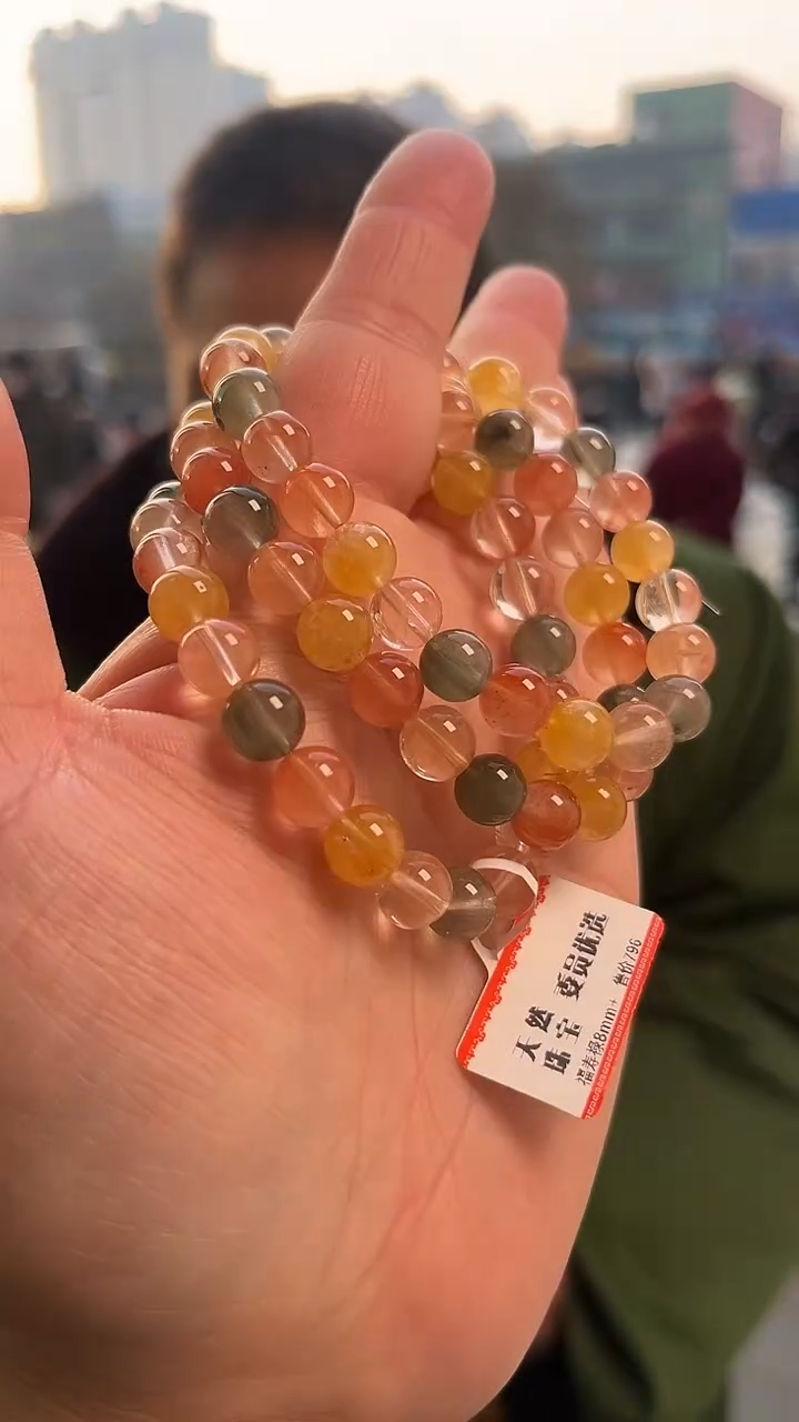 【闪购商品】水晶手链未镶嵌天然福禄寿手串多样性发一8mm