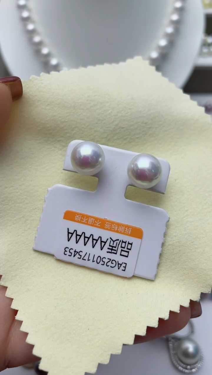 【闪购商品】淡水珍珠耳饰18K金镶嵌W29