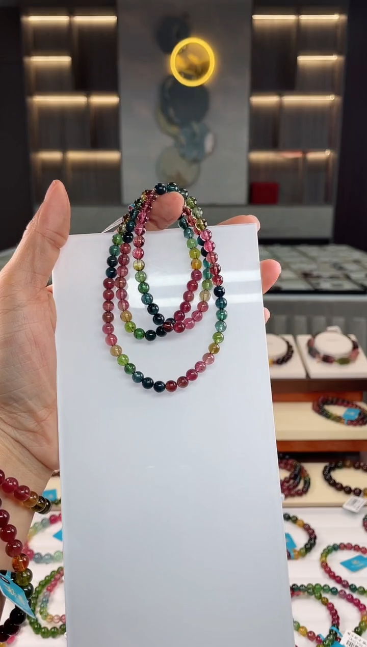 【闪购商品】碧玺三圈手串未镶嵌（多样性发一条）Q