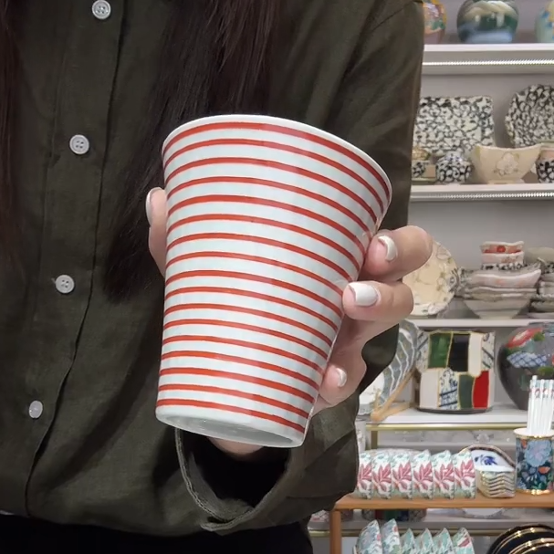 【单支】日本进口和山窑红驹手握杯240ml