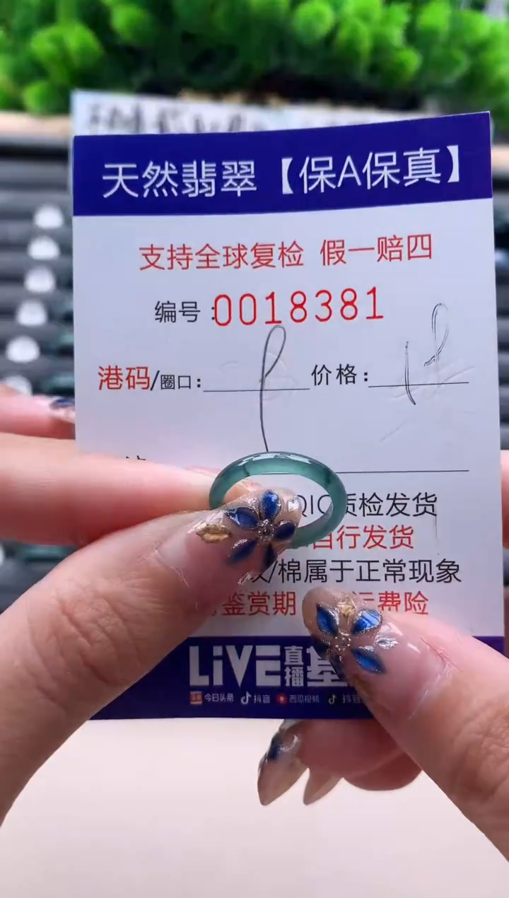 未镶嵌戒指翡翠18381