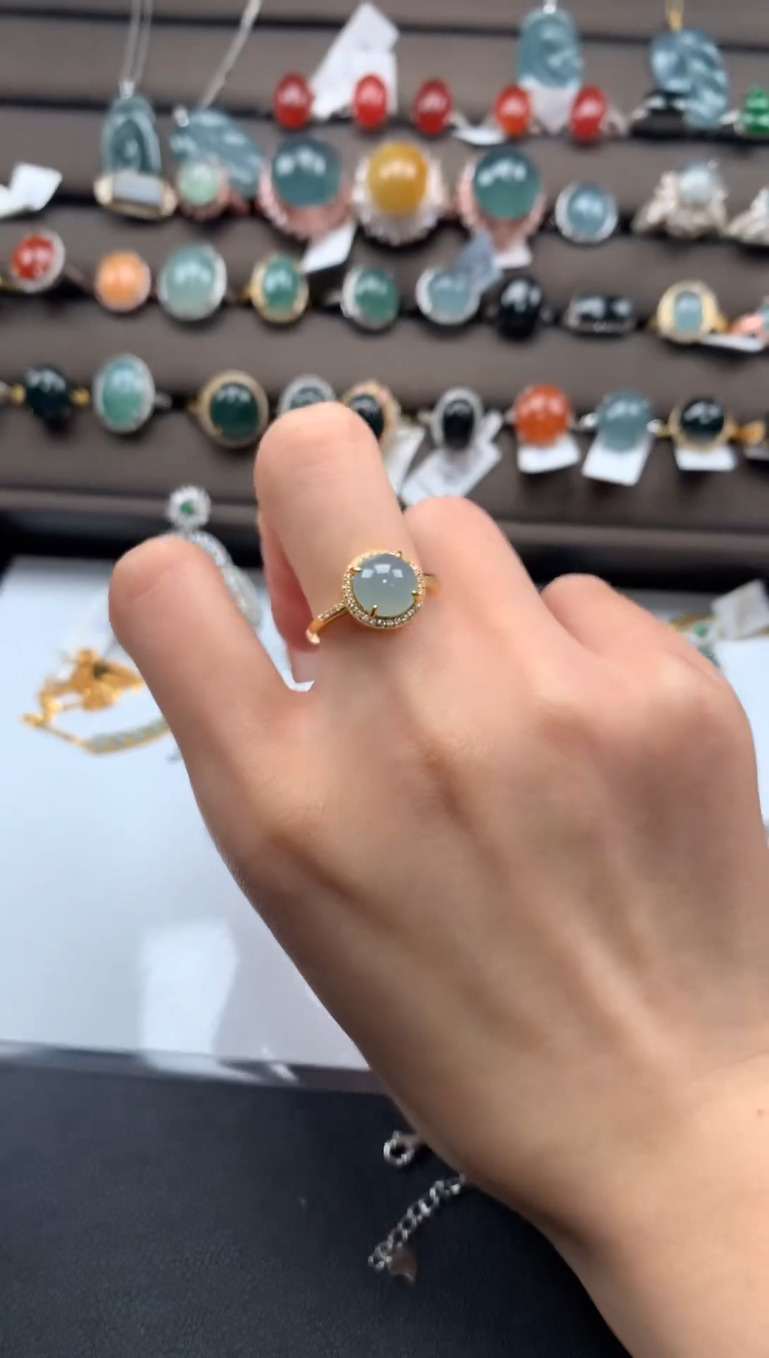 【闪购商品】翡翠戒指银S925镶嵌3213213213