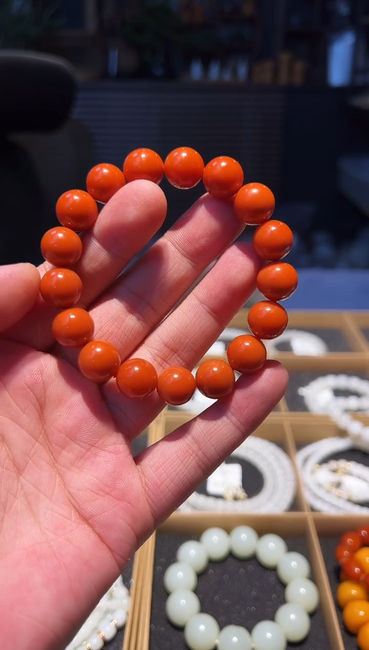 未镶嵌手串南红玛瑙12+