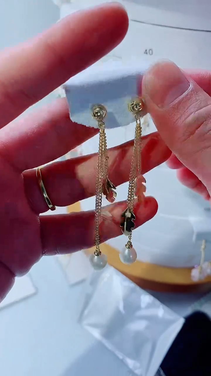 【闪购商品】淡水珍珠耳饰未镶嵌天然淡水珍珠耳饰