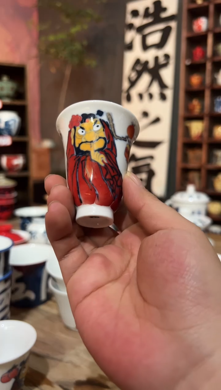 观云听雨原创手绘茶具