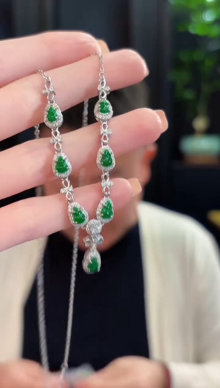 颈饰未镶嵌翡翠 缅甸A货/支持复检/一件