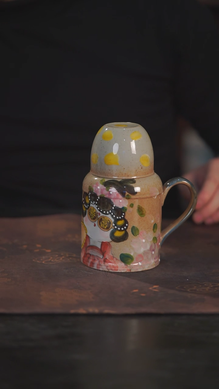 【闪购商品】杯如花手绘手作陶瓷@@136