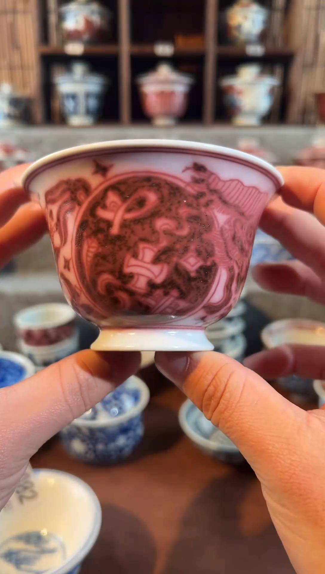 【闪购商品】天禄言瓷狮子滚绣球盖碗红