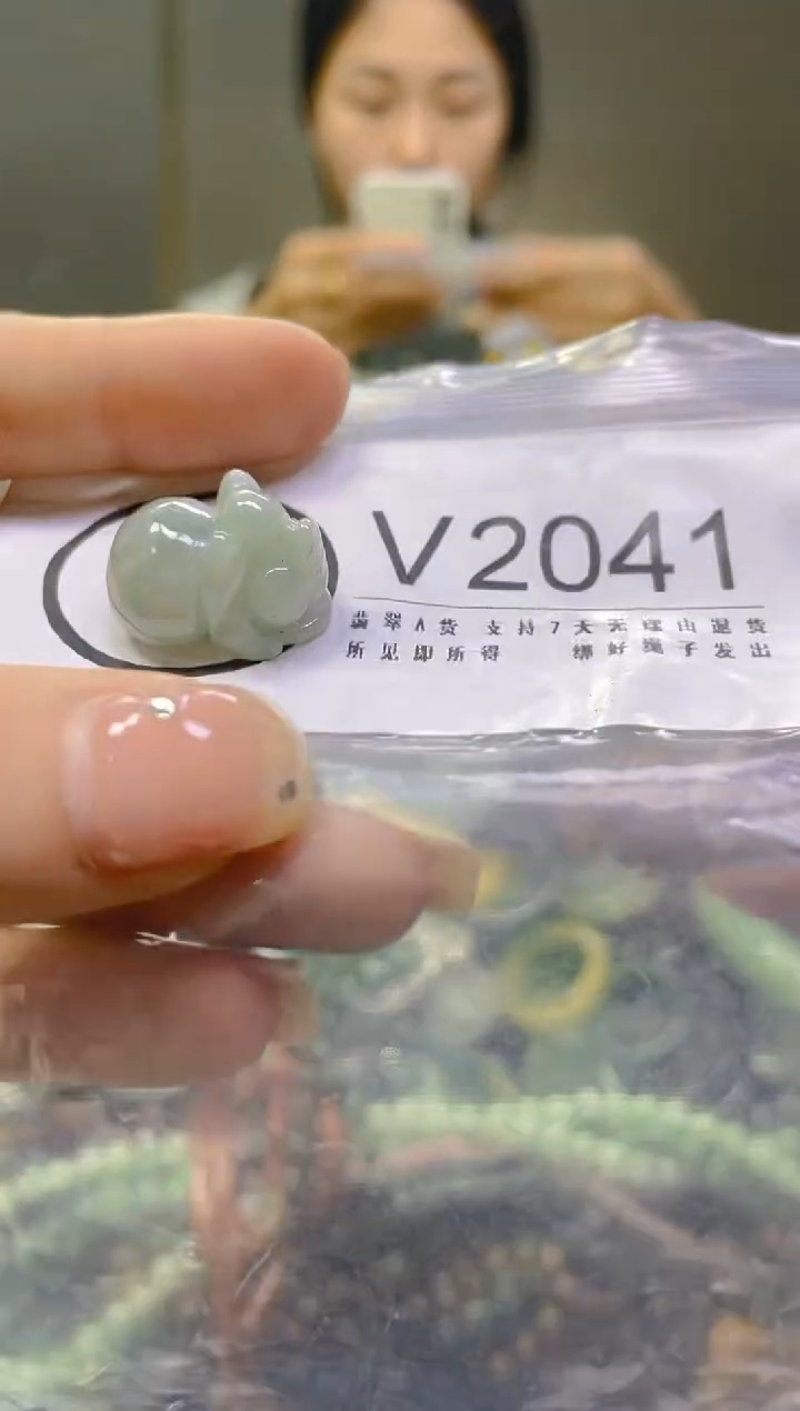 翡翠未镶嵌颈饰/V/翡翠A货一图一物