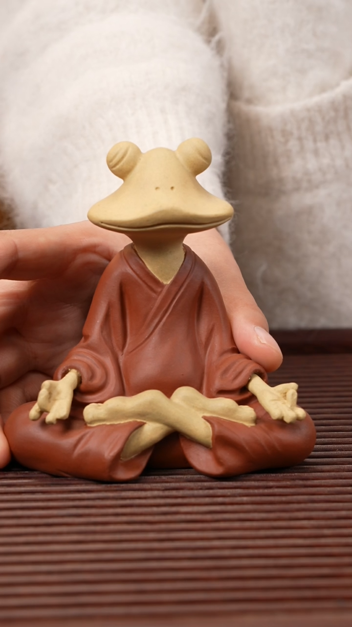 【闪购商品】紫砂茶宠打坐蛙仙