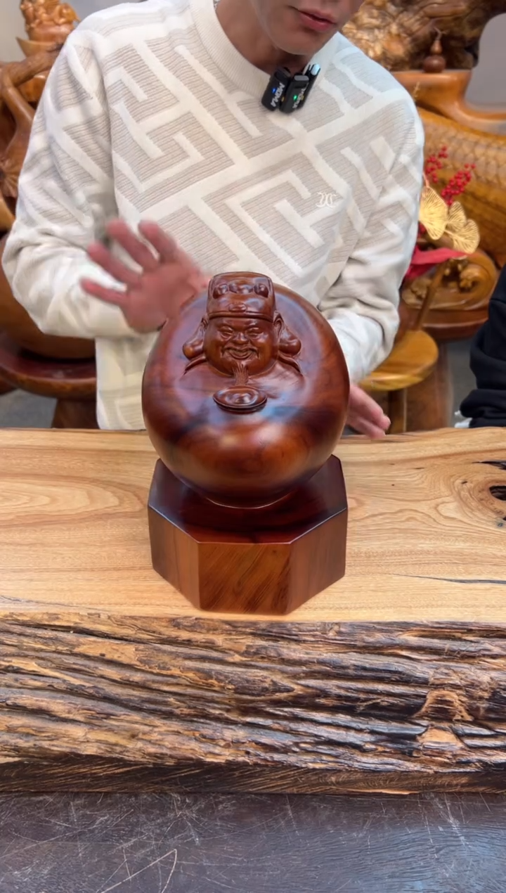 木香樟一团和气摆件