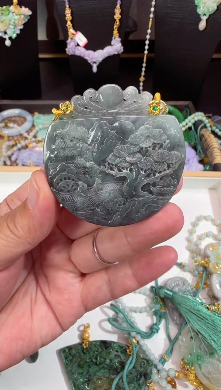 【闪购商品】翡翠挂件未镶嵌仿古