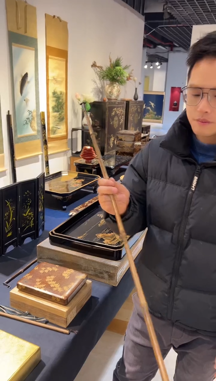 紫竹 画撑 大漆漆器大漆漆器