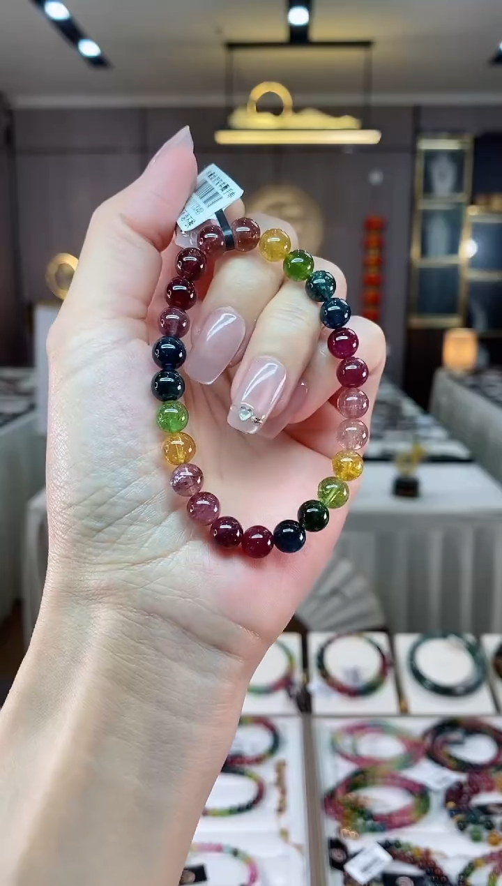 【闪购商品】碧玺单圈手串7mm+未镶嵌（多样性发一条）hon